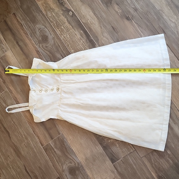 Maeve White Midi Dress with Brown Cardigan - Picture 3 of 12